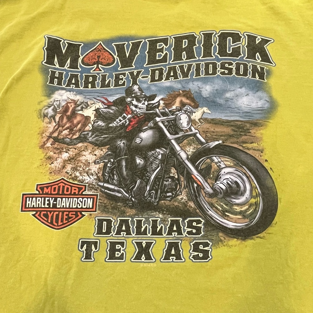 Harley-Davidson Print Maverick T-Shirt Men’s Size 2XL XXL - Green - Picture 9 of 9